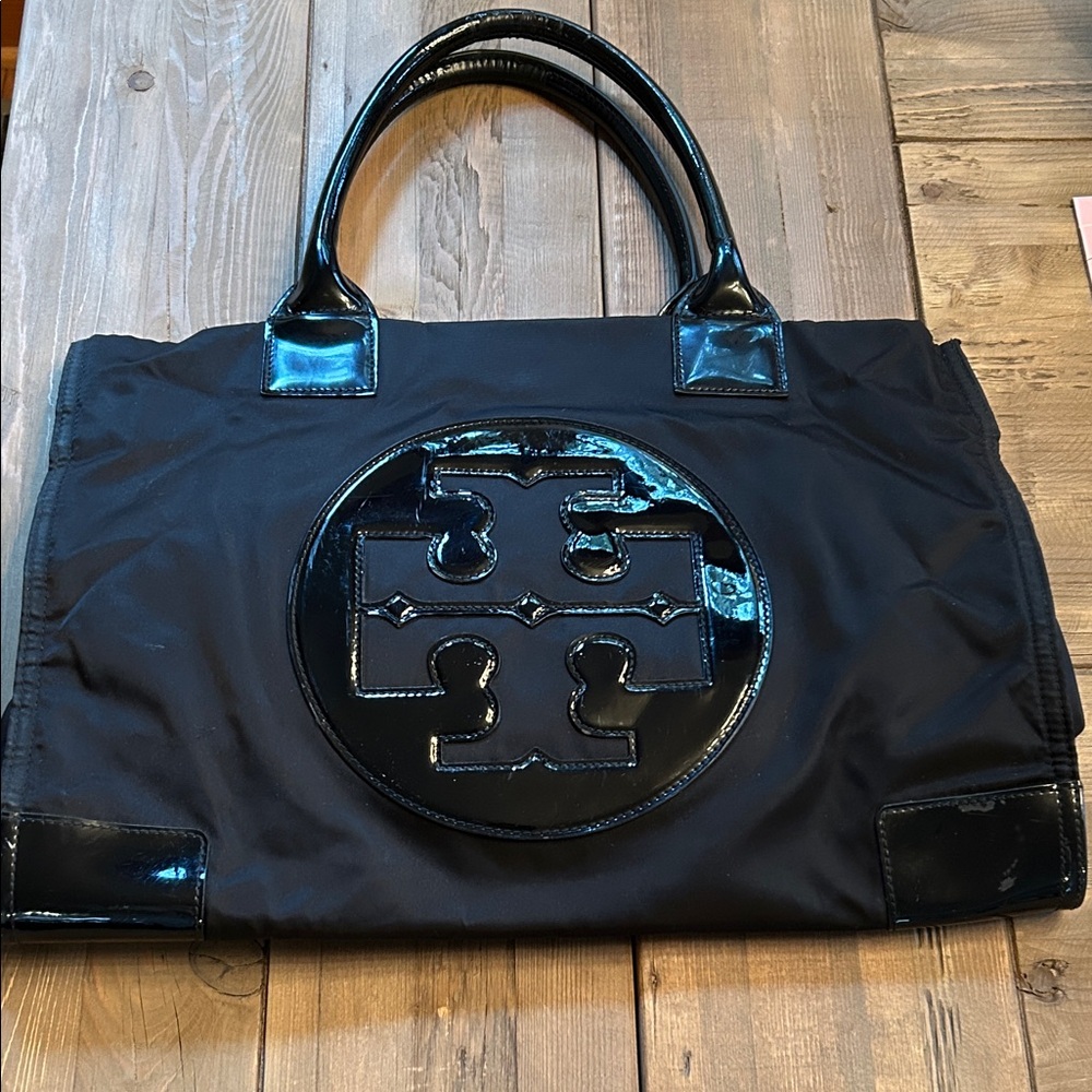 Tory Burch Black Logo Tote